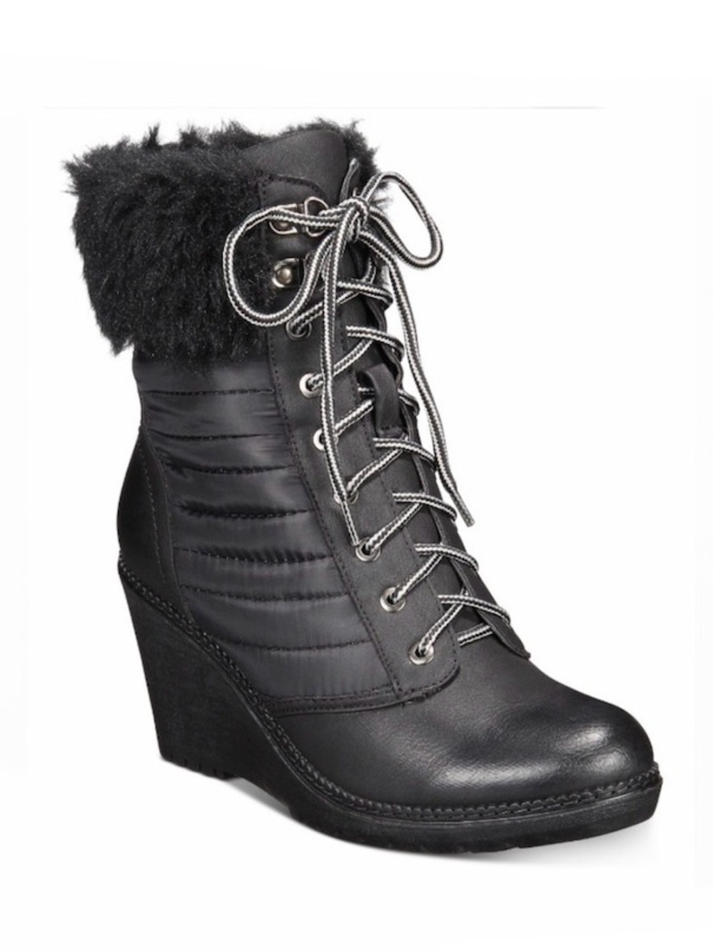 Zigi Soho Black Ames Wedge Boots Size 10